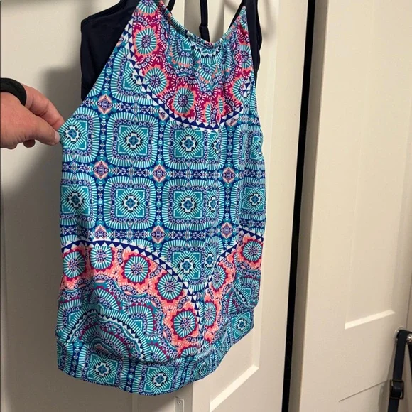 NEW [Athleta] Fiji Blousy UPF 50+ Tankini Swim Swimsuit Top Women’s 34B/C - Picture 4 of 11